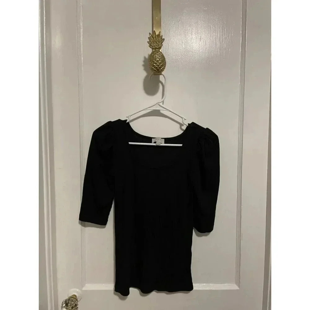 LOFT Outlet Women's Size X-Small Black Blouse